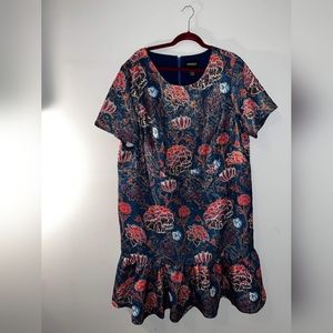 Formal dress, blue floral